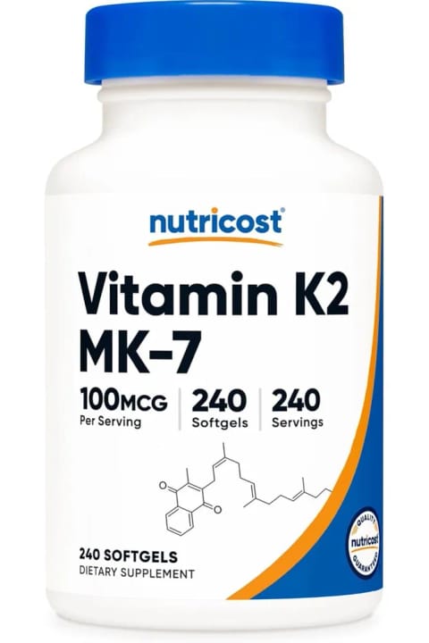 Nutricost Vitamin K2 Mk-7 100 mcg 240 Softgels (ساخت آمریکا) DaphneLabs