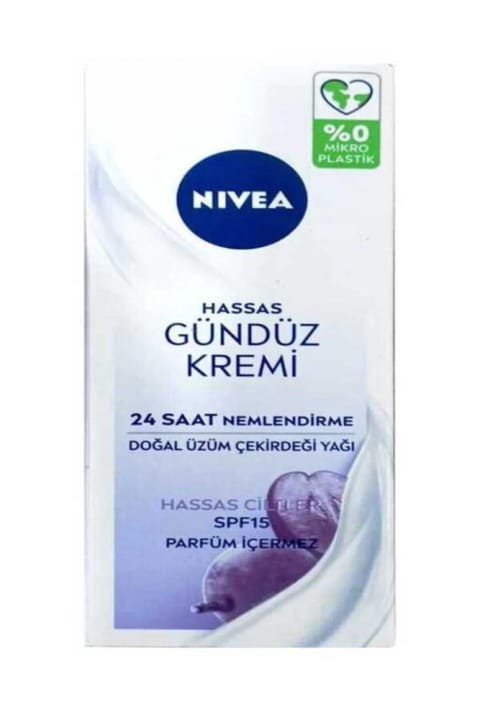 NIVEA کرم روز حساس SPF 15 با روغن طبیعی هسته انگور ۵۰ میلی‌لیتر