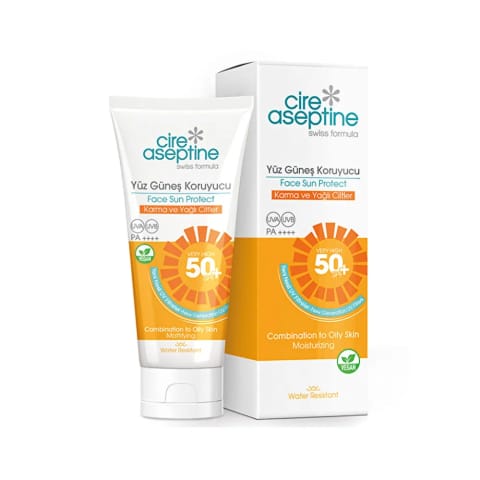 Cire Aseptine کرم ضدآفتاب صورت ۵۰+ SPF مناسب پوست مختلط و چرب ۵۰ میلی‌لیتر