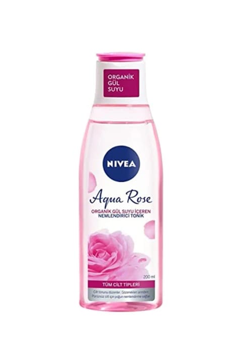 NIVEA Aqua Rose تونیک مرطوب‌کننده با آب گل ارگانیک رز ۲۰۰ میلی‌لیتر مناسب همه انواع پوست