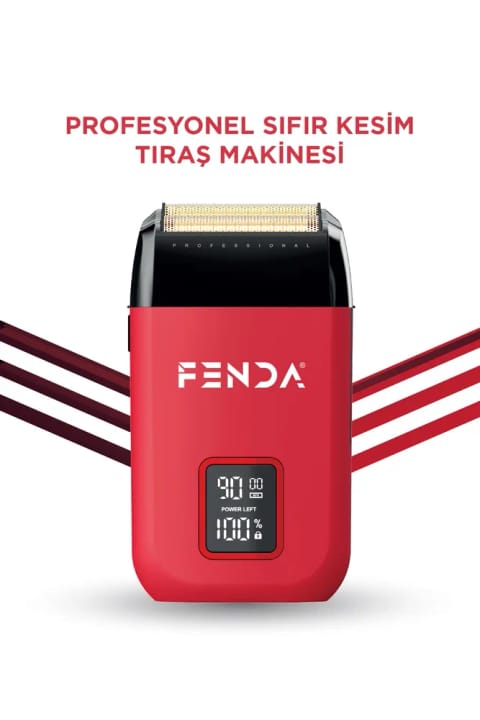 ماشین اصلاح حرفه‌ای Fenda مدل Sıfır Kesim قرمز FNDSKLKS0008RD