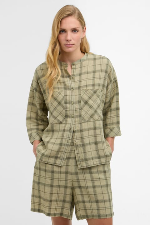 شومیز Barbour Orla SG14 طرح تارتان سبز مریمگلی