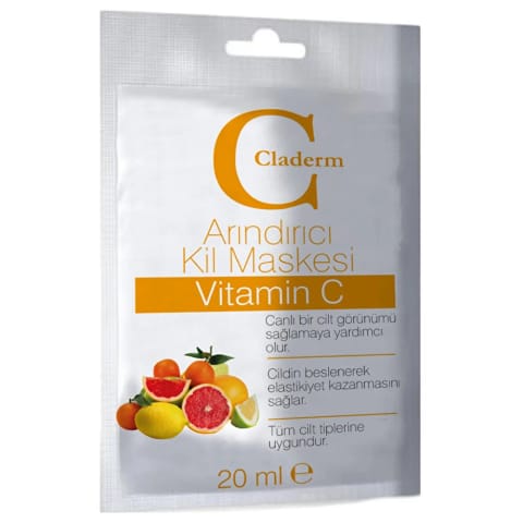 ماسک خاک رس پاک‌کننده Claderm C Vitamini 20 ml