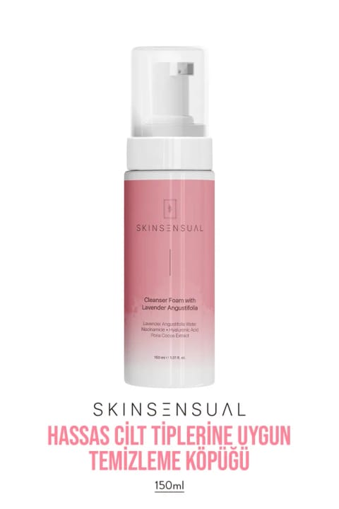 فوم پاککننده Skin Sensual با اسطوخودوس آنگوستیفولیا، نیاسینامید و هیالورونیک اسید