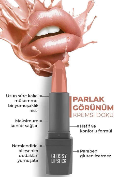 رژ لب براق مرطوبکننده ماندگار Alix Avien - Glossy — 303 Nude Rose