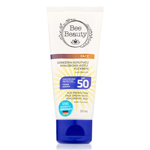 کرم ضدآفتاب صورت Bee Beauty با هیالورونیک اسید ۵۰ میلی‌لیتر