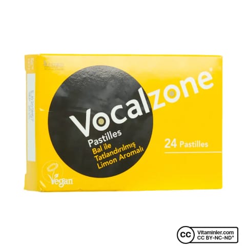 قرص مکیدنی Vocalzone با طعم لیمو و عسل ۲۴ عددی
