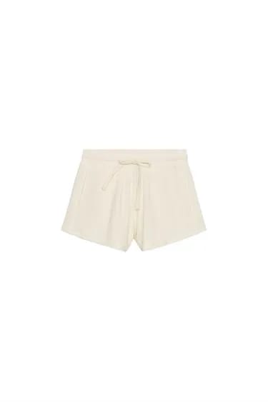 COTTON WAFFLE-KNIT SHORTS