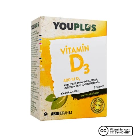 Youplus اسپری ویتامین D3 ۲۰ میلی‌لیتر