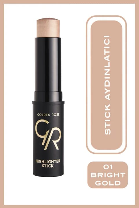 هایلایتر استیک Golden Rose شماره 01 Bright Gold - استیک روشن‌کننده با درخشش طلایی