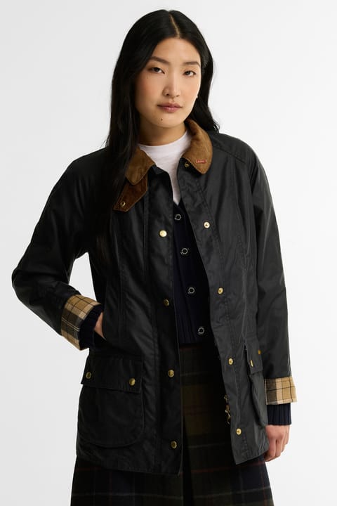 کاپشن واکسی Barbour Icons Beadnell NY92 Navy Birchwood