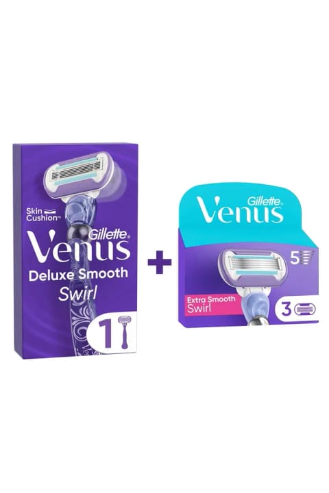 ماشین اصلاح Gillette Venus Ekstra Smooth Swirl + ۳ عدد تیغه یدکی