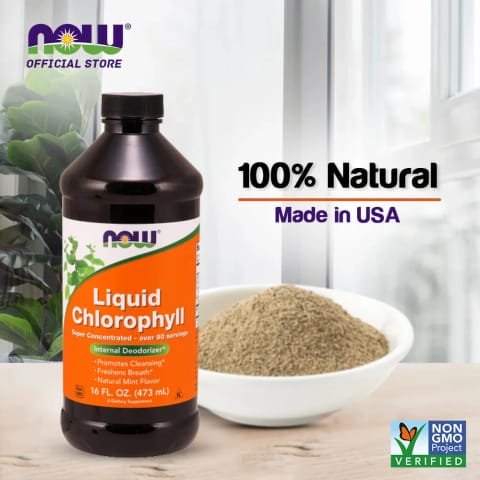 NOW Foods کلروفیل مایع نعناع، 473 میلیلیتر