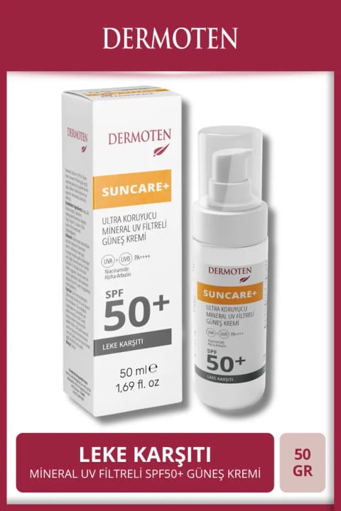 Dermoten ضد لک ضد آفتاب SPF 50+ برای پوستهای دارای لک