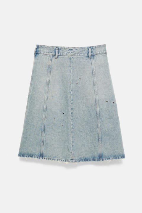 دامن میدی با جزئیات چشمپرندهای Pull&Bear