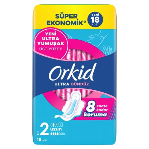 Orkid Ultra روزانه (سایز 2) نوار بهداشتی بلند 18 عددی