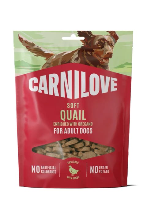 Carnilove نرم (Soft Snack) تشویقی سگ با بلدرچین (آویشن) 200 گرم