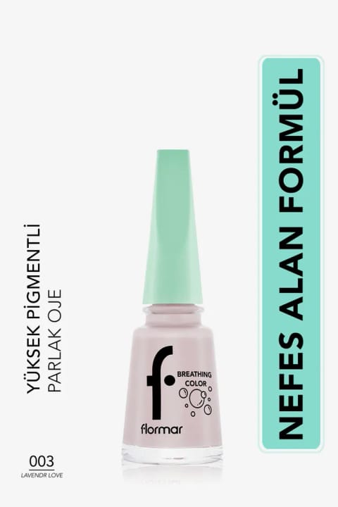 Flormar Breathable Color Nail Enamel - 003 Lavender Love