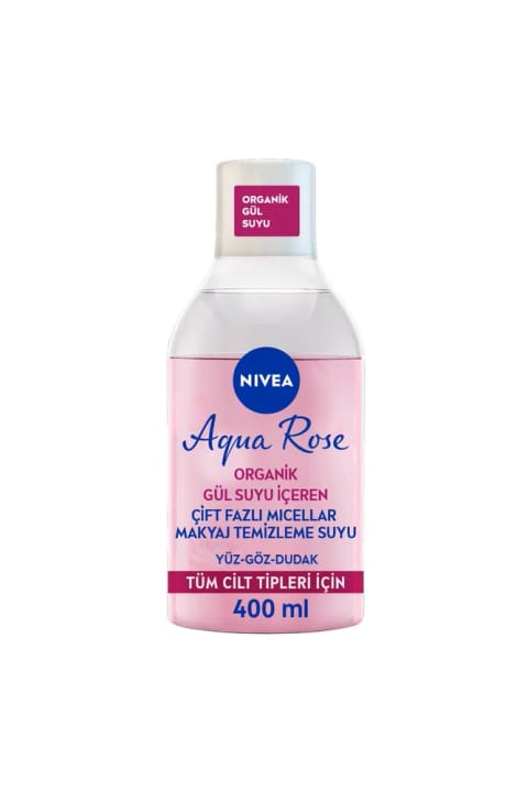 NIVEA Aqua Rose میسلار واتر دو فاز پاککننده آرایش با عصاره گل سرخ 400ml