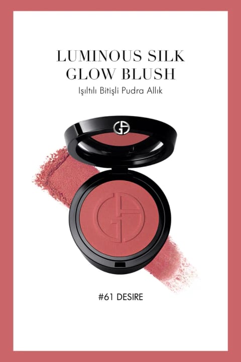 Giorgio Armani Luminous Silk Glow Blush پودر رژگونه براق با فینیش درخشان 61 Desir...