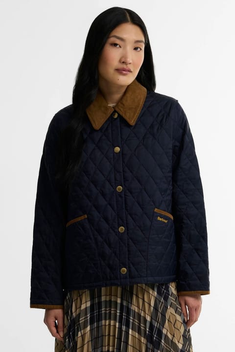 کاپشن کوتاه کایپتون لیدزدیل Barbour Icons NY52 رنگ سرمه‌ای تیره Birchwood