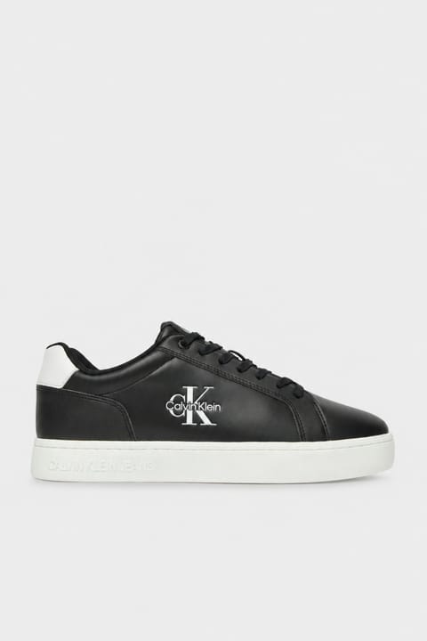 کفش چرم روزمره مردانه Calvin Klein با لوگوی برند و ظاهر شیک — Siyah