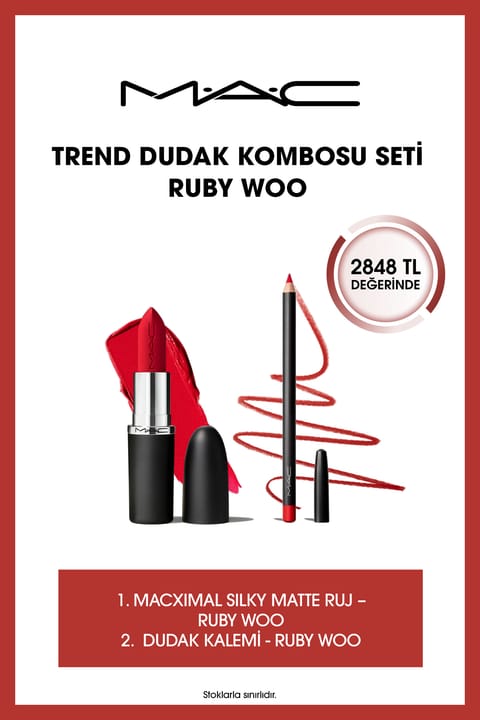 ست ترکیبی لب M.A.C Trend - RUBY WOO