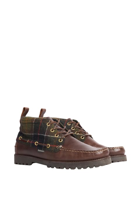 بوت چوکا مید Barbour مدل Harle BR74 رنگ قهوهای Classic Tartan