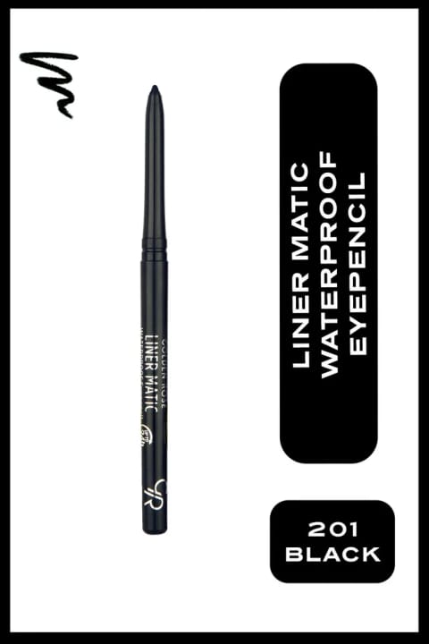 Golden Rose Liner Matic Waterproof Eyepencil - مداد چشم ضد آب شماره 2... — 201 Black Siyah
