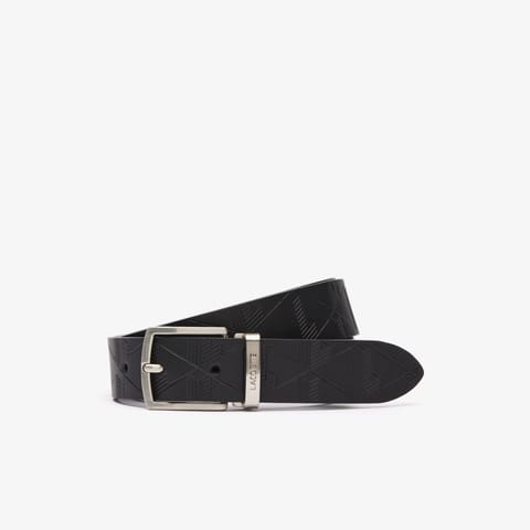 کمربند چرم مشکی Lacoste مدل Monogram مردانه