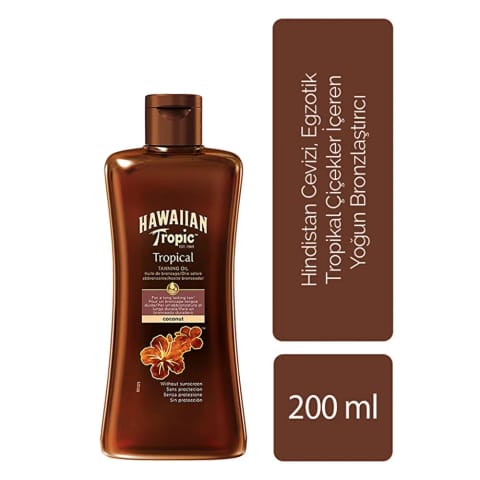 Hawaiian Tropic روغن برنزهکننده شدید بدون فاکتور ۲۰۰ میلیلیتر