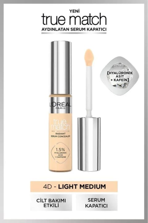 L'Oreal Paris True Match کانسیلر سرم روشنکننده - 4d Light Medium 11 میل