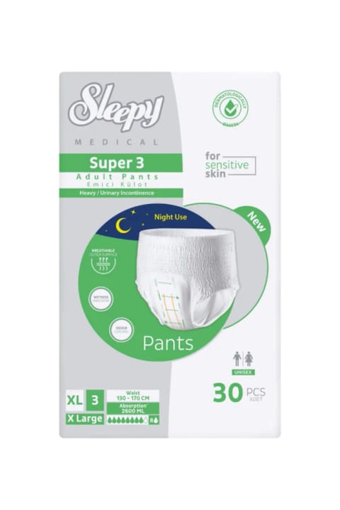 Sleepy Süper3 شورت جاذب سایز M 30 عددی