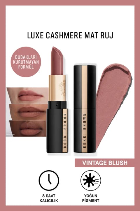 رژ لب مات کشمیر لوکس BOBBI BROWN - Vintage Blush