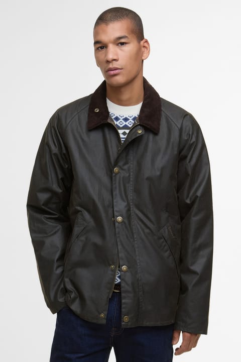 کاپشن چرب Barbour Tracker OL71 زیتونی