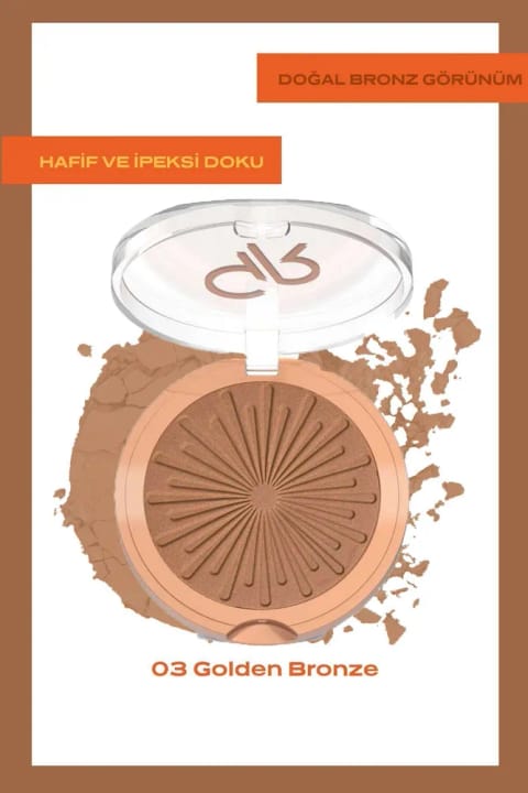 Golden Rose Sun Bright Bronzer Powder - 03 Golden Bronze - پودر برنزهکننده