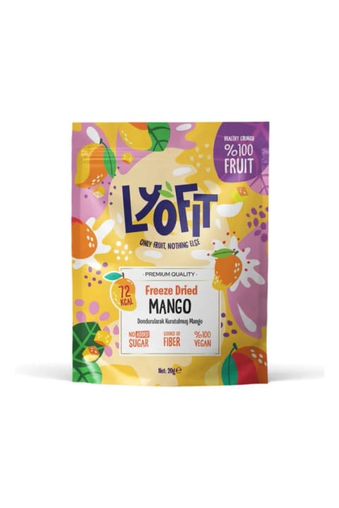 Lyofit Food چیپس میوه خشک انبه - خشکشده به روش انجمادی (Freeze Dried)
