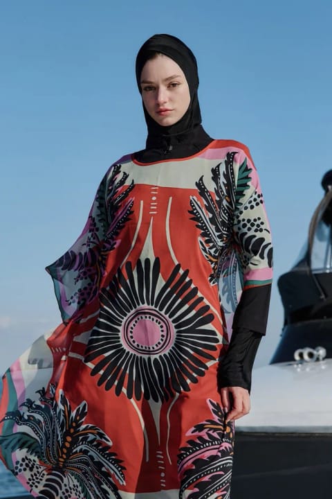 پارئو ماکسی طرح اگزوتیک نارنجی