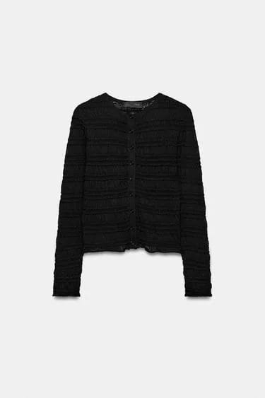 HONEYCOMB KNIT CARDIGAN