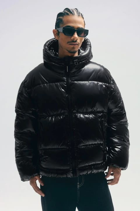 Bershka کاپشن پفی هودیدار
