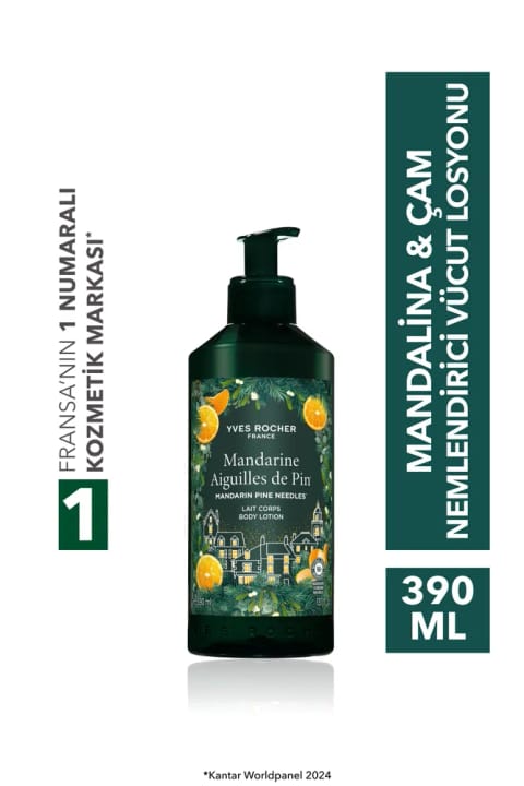 Yves Rocher لوسیون بدن - ماندارین و کاج 390 میلیلیتر