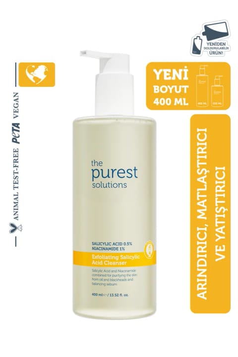 The Purest Solutions ژل شستشوی ضد جوش سرسیاه مخصوص پوست چرب با سالیسیلیک اسید