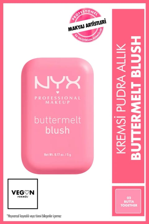 NYX Professional Makeup Buttermelt Blush کرمی پودری رژگونه - 02 Butta Together