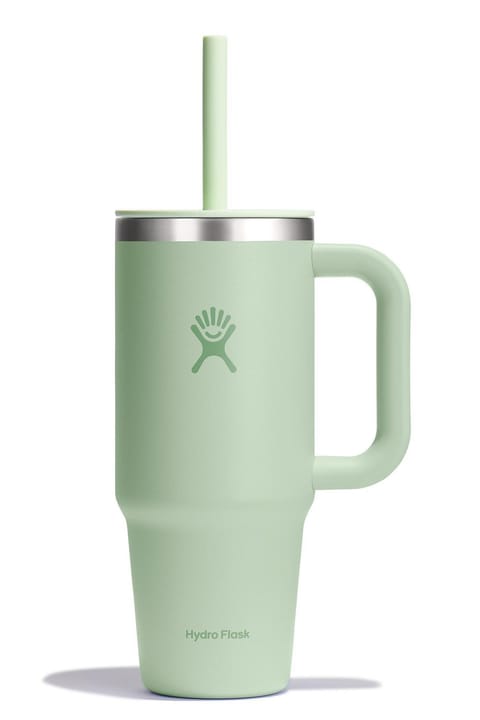 ترموس سفر Hydro Flask All Around Travel Tumbler با نی، ۷۱۰ میلی‌لیتر (۲۴ اونس) - سبز آلوئه