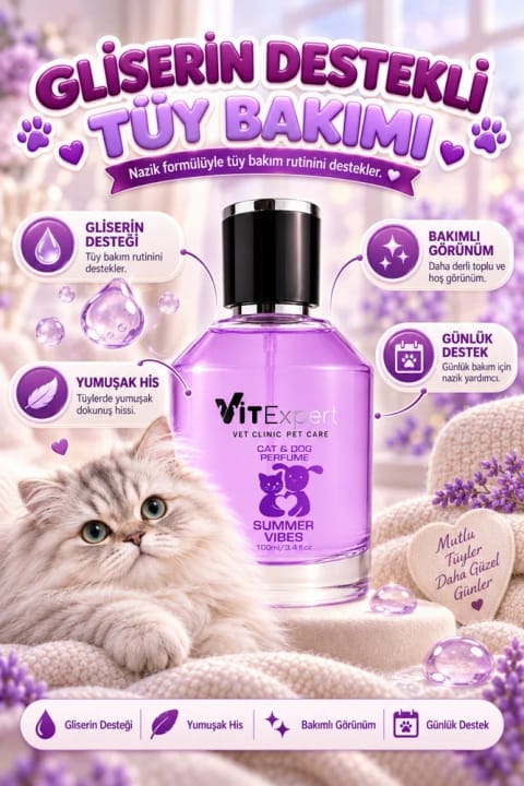Vitexpert عطر گربه پرمیوم با رایحه کشمیر - بدون الکل بدون Paraben پرت...