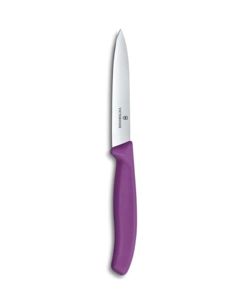 چاقو استیل ضدزنگ Victorinox مدل 6.7705.C1 سایز ۱۰ سانتی‌متر بنفش