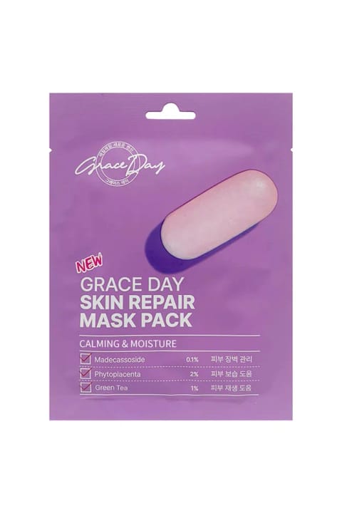 Grace Day ماسک ورقهای ترمیمکننده پوست برای پوستهای حساس Skin Repair Mask Pack
