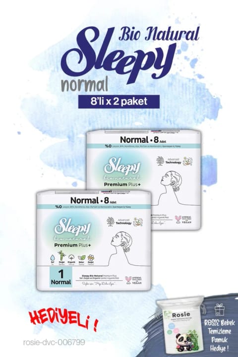 Sleepy Normal Bio Natural 8 عددی پد x2 و ROSIE
