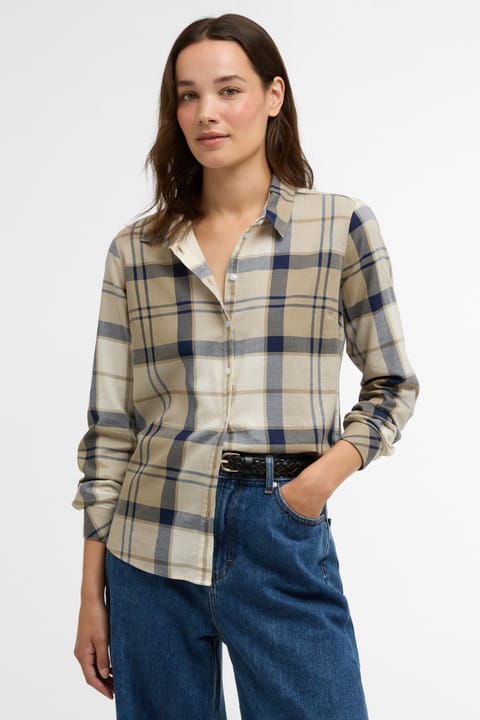 پیراهن Barbour Bredon NY51 رنگ Navy Tartan