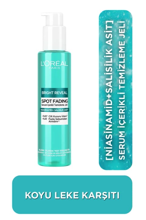 L'Oreal Paris Bright Reveal ژل پاککننده ضد لک با سرم، ۱۵۰ میلیلیتر